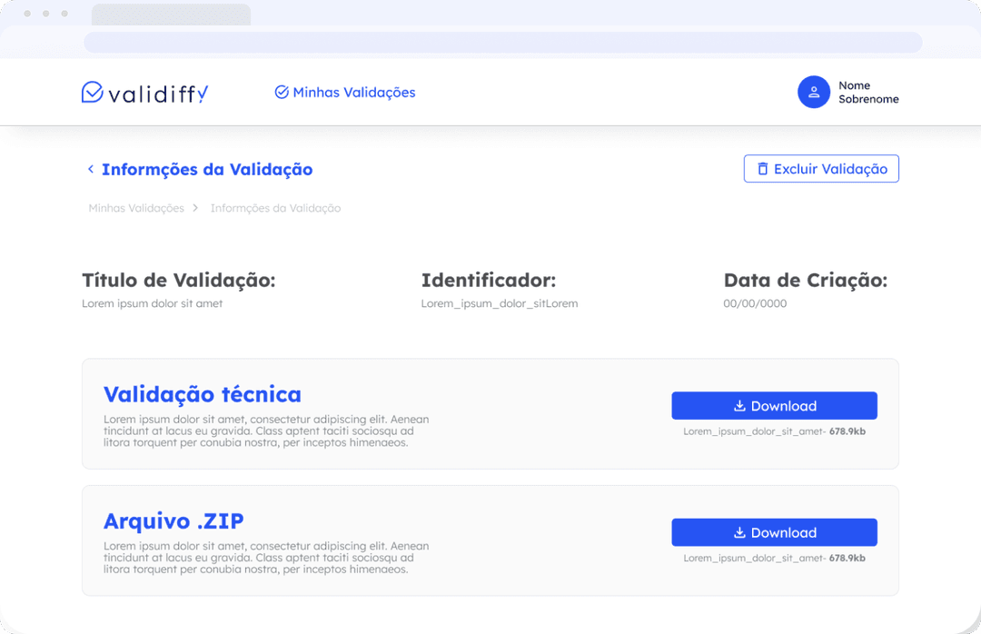 Receba um relatório seguro e com validade jurídica.
